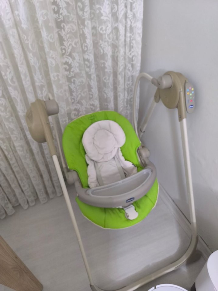 Yeşil Bebek Salıncağı ve Sepeti - Görsel 2