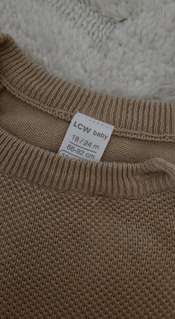 Bej Erkek Çocuk Triko Kazak - Görsel 3