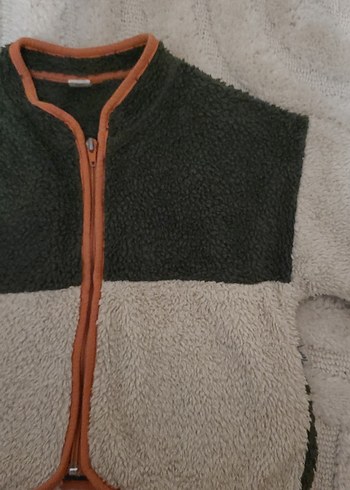 Erkek Çocuk Haki Bej Fermuarlı Hırka - Görsel 3