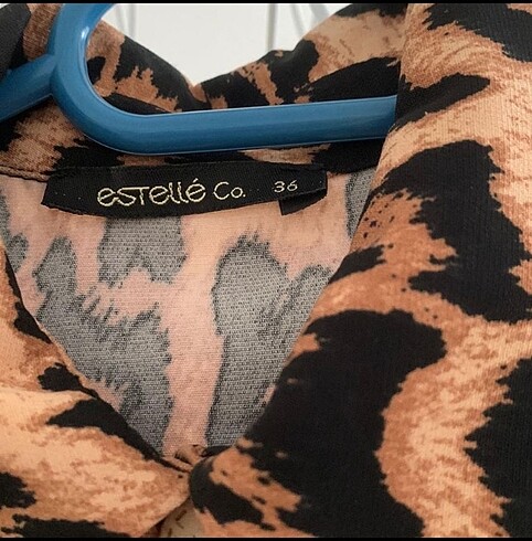 36 Beden kahverengi Renk leopar elbise