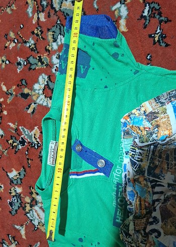 Yeşil Erkek Çocuk Baskılı Kısa Kollu Tişörtne tişert - Görsel 2