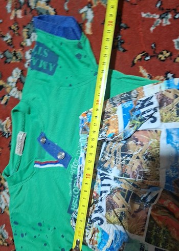 Yeşil Erkek Çocuk Baskılı Kısa Kollu Tişörtne tişert - Görsel 4