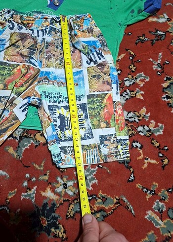 Yeşil Erkek Çocuk Baskılı Kısa Kollu Tişörtne tişert - Görsel 5