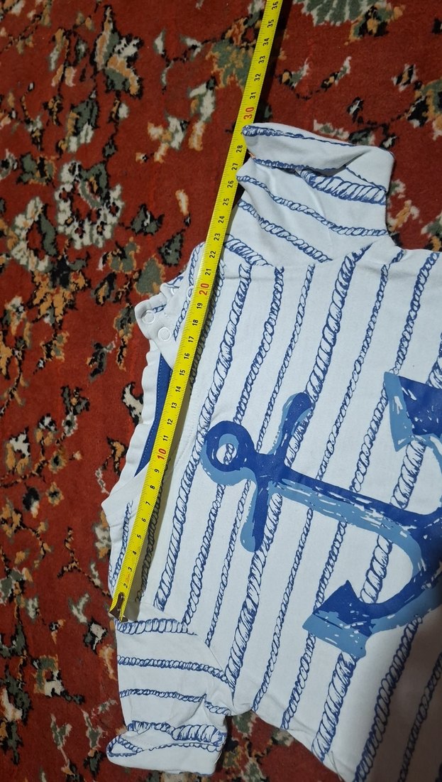 Erkek Çocuk Mavi Çapa Baskılı Kısa Kollu Tişört - Görsel 4