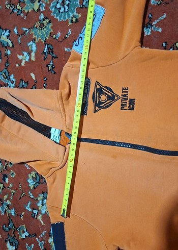 Erkek Kapüşonlu Fermuarlı Kahverengi Sweatshirt - Görsel 4