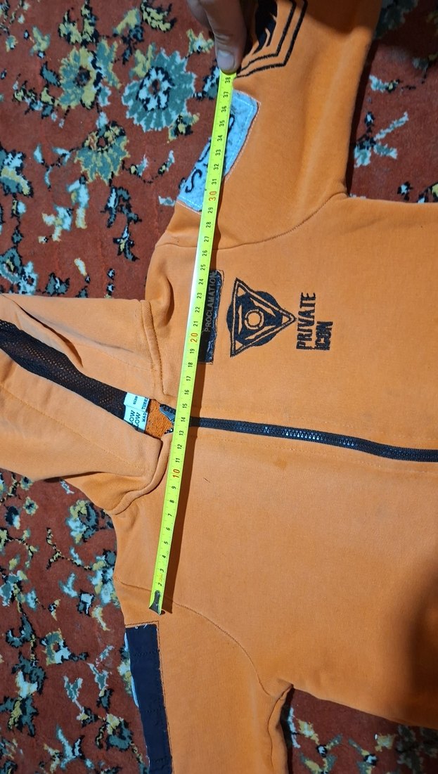 Erkek Kapüşonlu Fermuarlı Kahverengi Sweatshirt - Görsel 4