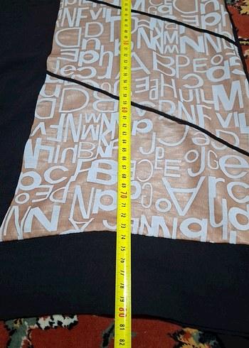 Uzun Kollu Baskılı Siyah Kadın Tunik - Görsel 3