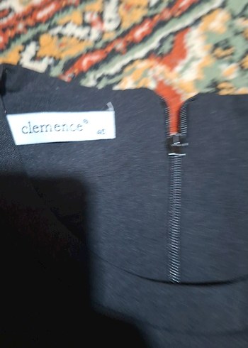 Uzun Kollu Baskılı Siyah Kadın Tunik - Görsel 2