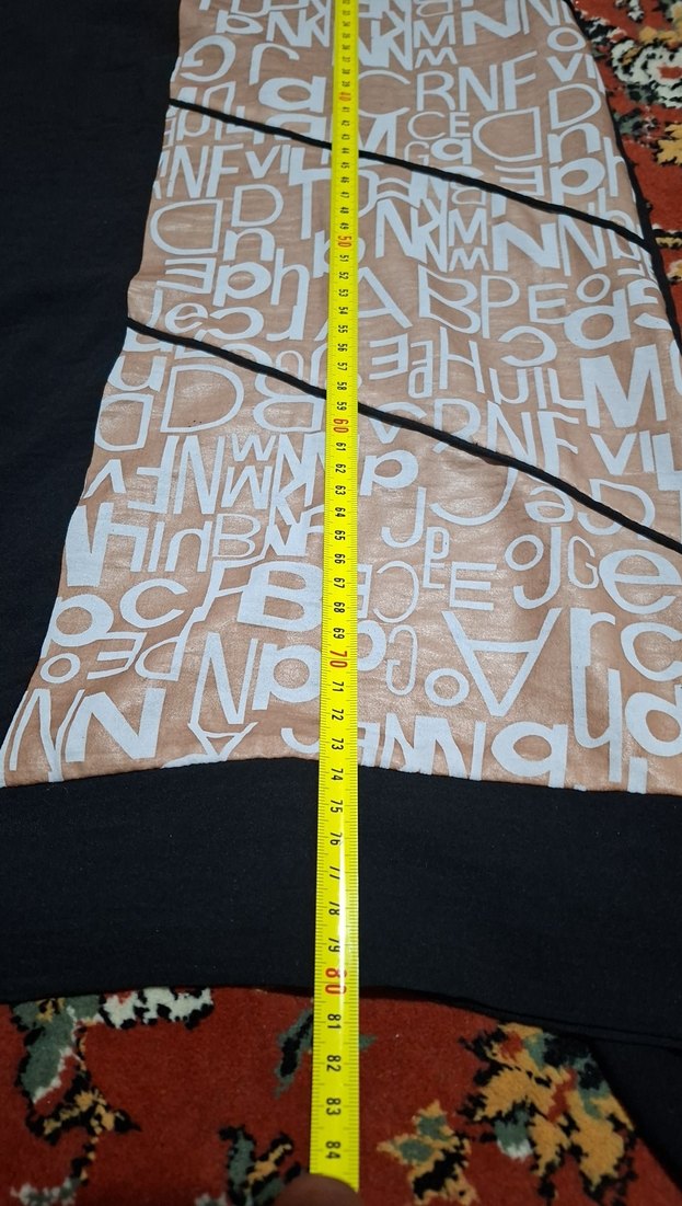 Uzun Kollu Baskılı Siyah Kadın Tunik - Görsel 3