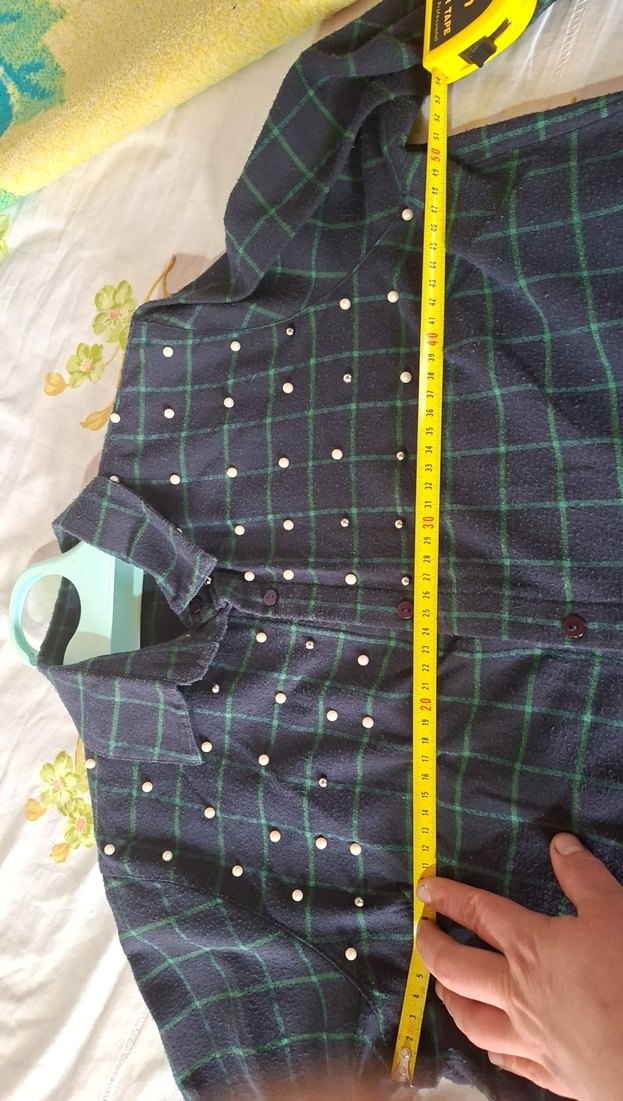 Düğmeli Gri Midi kışlık Kadın Gömlek - Görsel 5