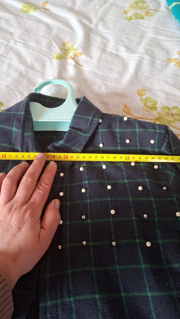 Düğmeli Gri Midi kışlık Kadın Gömlek - Görsel 3