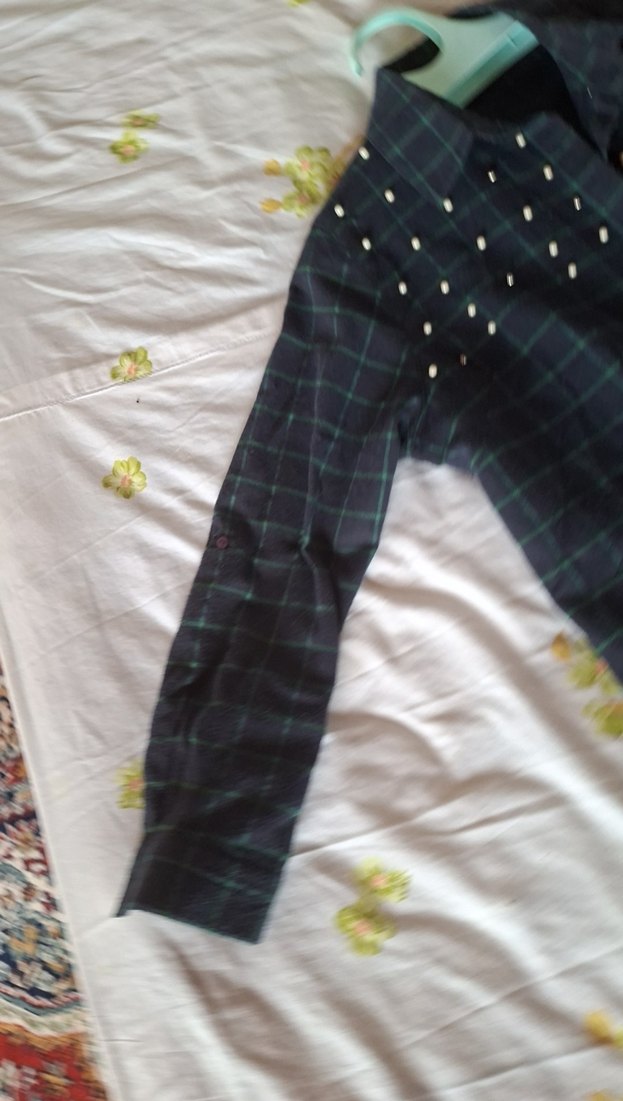 Düğmeli Gri Midi kışlık Kadın Gömlek - Görsel 2