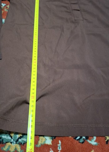 Drapeli Uzun Kollu Kahverengi Hamile Tunik - Görsel 3