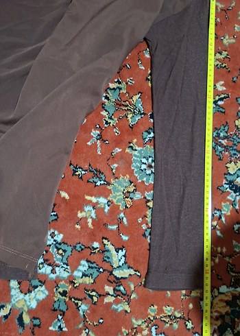 Drapeli Uzun Kollu Kahverengi Hamile Tunik - Görsel 6