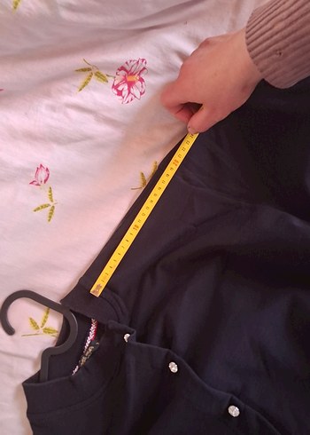 Düğmeli Siyah Hamile Hırka - Görsel 6