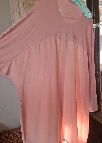 Düğmeli Pembe Uzun Hamile Bluzu - Görsel 4