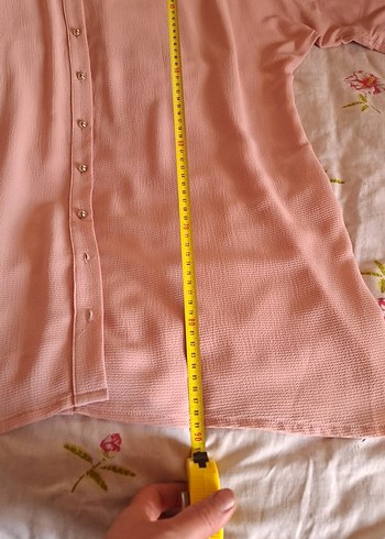 Düğmeli Pembe Uzun Hamile Bluzu - Görsel 7