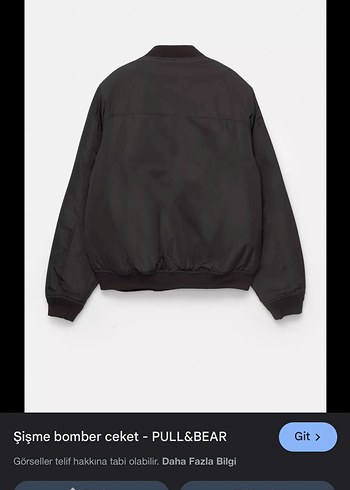 s Beden siyah Renk Pull&Bear Oversized Siyah Bomber Ceket