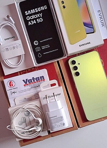 Samsung A34 5G 8Ram 256Gb Yeşil