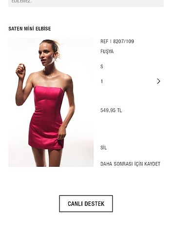 Zara Zara pembe saten mini elbise