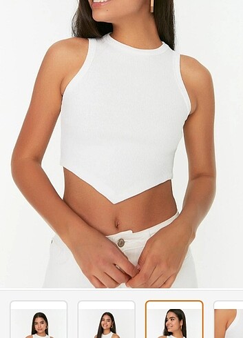 Trendyol & Milla Ekru crop