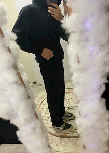 xl Beden yeşil Renk Yeşil Kapüşonlu Baskılı Sweatshirt