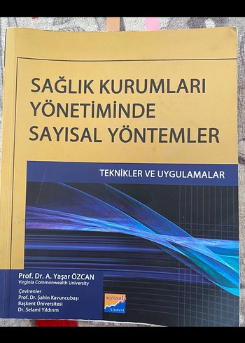 Sağlık Kurumları Yönetiminde Sayısal Yöntemler Kitabı
