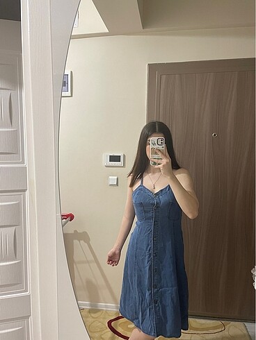 Denim elbise