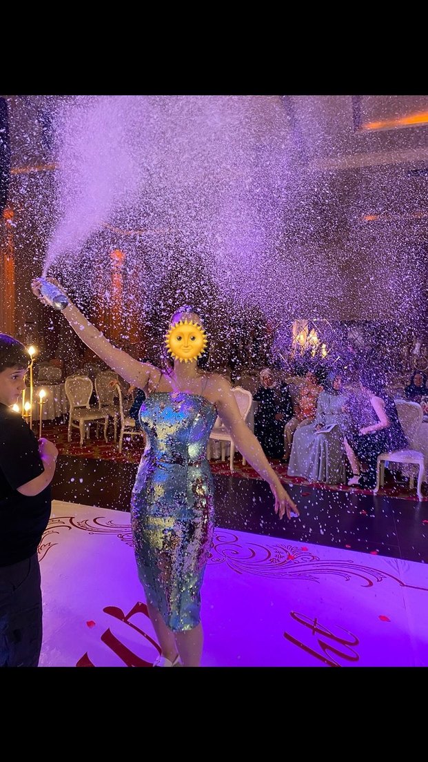 Parlak Mini Straplez Abiye Elbise - Görsel 2