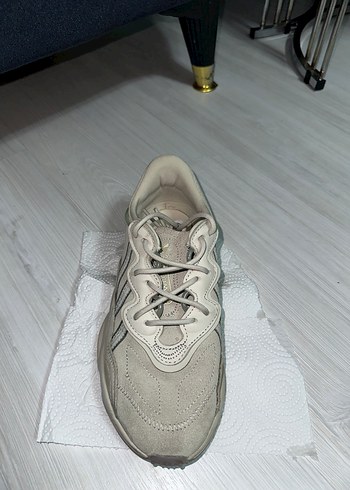 37 Beden Bej Bağcıklı Spor Stiletto Topuklu Kadın Sneaker