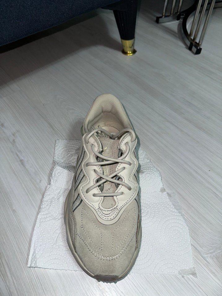 Bej Bağcıklı Spor Stiletto Topuklu Kadın Sneaker - Görsel 3