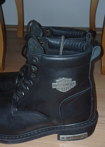 Harley Siyah Deri Erkek Biker Botları - Görsel 2