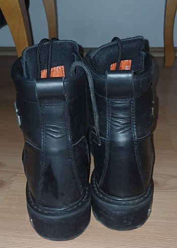 Harley Siyah Deri Erkek Biker Botları - Görsel 5
