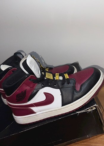 Nike Air Jordan 1 Mid SE Black Dark Betroot - Görsel 4