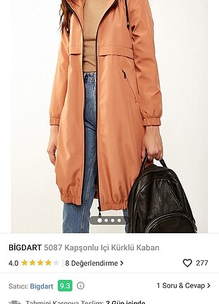 Bigdart Kapsonlu ici kürklü kaban
