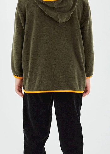 Rolypoly Erkek Çocuk Fermuarlı haki Sweatshirt - Görsel 2