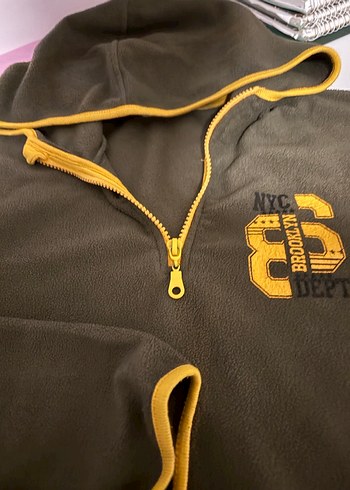 Rolypoly Erkek Çocuk Fermuarlı haki Sweatshirt - Görsel 5