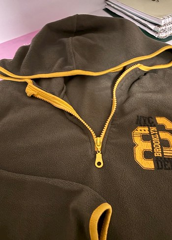 Rolypoly Erkek Çocuk Fermuarlı haki Sweatshirt - Görsel 4