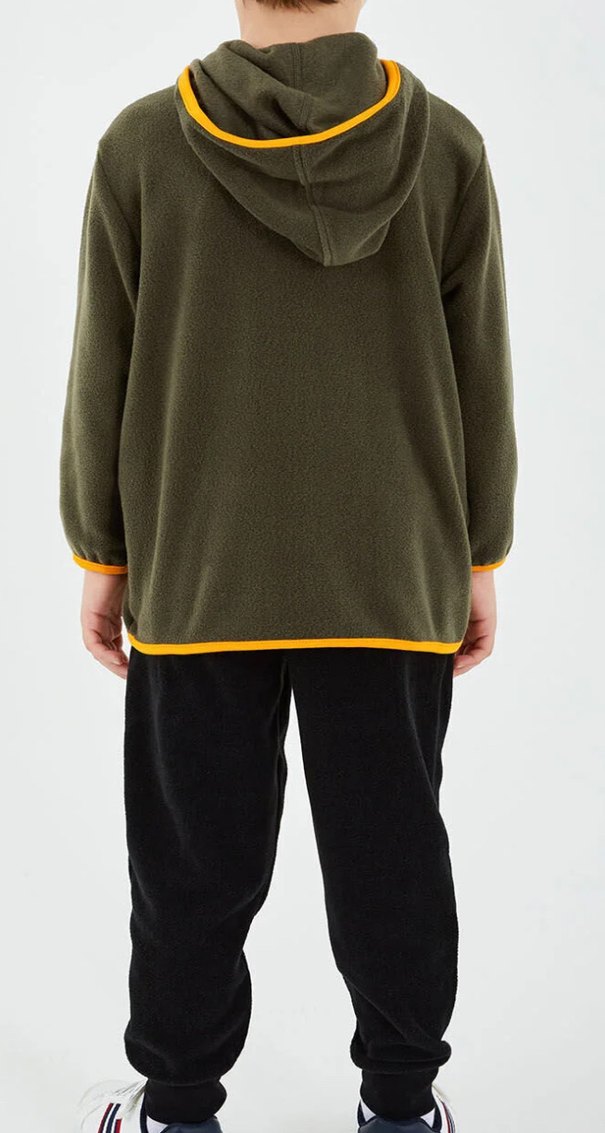 Rolypoly Erkek Çocuk Fermuarlı haki Sweatshirt - Görsel 2