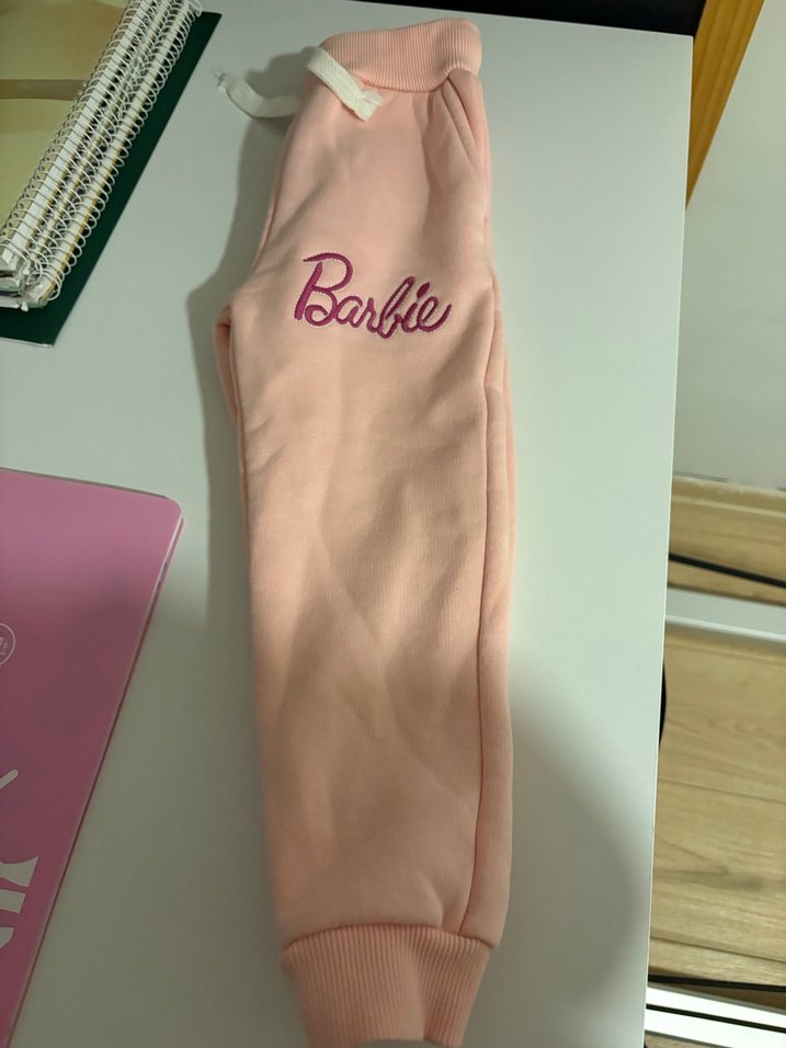 Pembe Barbie Baskılı Kız Eşofman Altı - Görsel 4