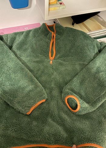 Fermuarlı Yeşil çocuk Polar sweat - Görsel 2