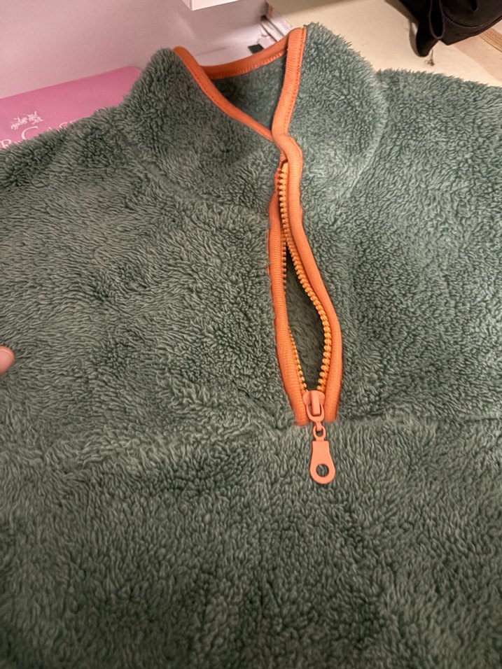 Fermuarlı Yeşil çocuk Polar sweat - Görsel 3