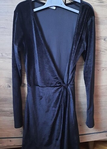 s Beden siyah Renk Pull&bear kadife elbise 