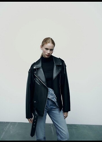Zara oversize deri ceket 