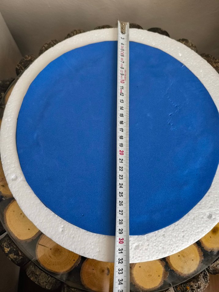 Mavi Kalpli Süslemeli Maket pasta - Görsel 4