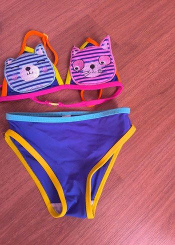 Penti kız çocuk kedili bikini takımı