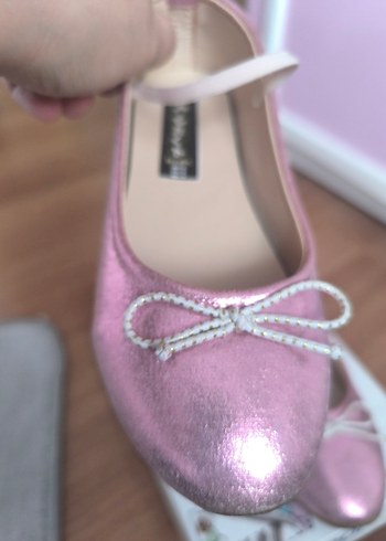 FLO pembe kız çocuk babet - Görsel 2