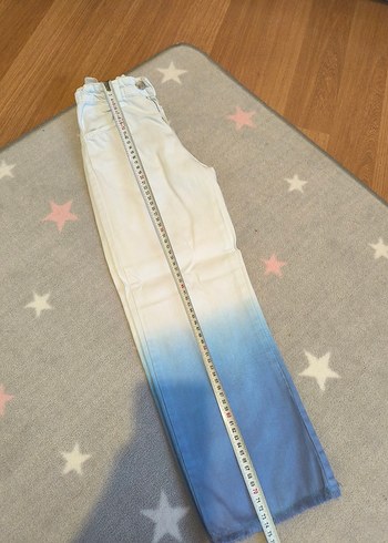 N&K Jeans Mavi Beyaz Batik Desenli Kız Takım - Görsel 8