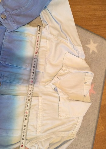 N&K Jeans Mavi Beyaz Batik Desenli Kız Takım - Görsel 5