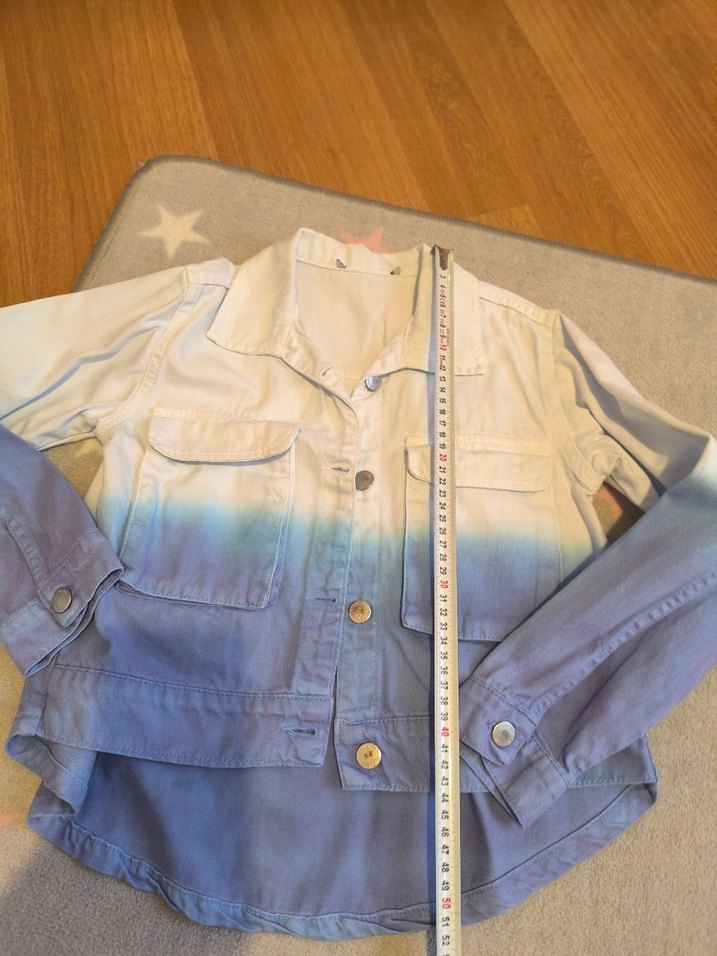 N&K Jeans Mavi Beyaz Batik Desenli Kız Takım - Görsel 4